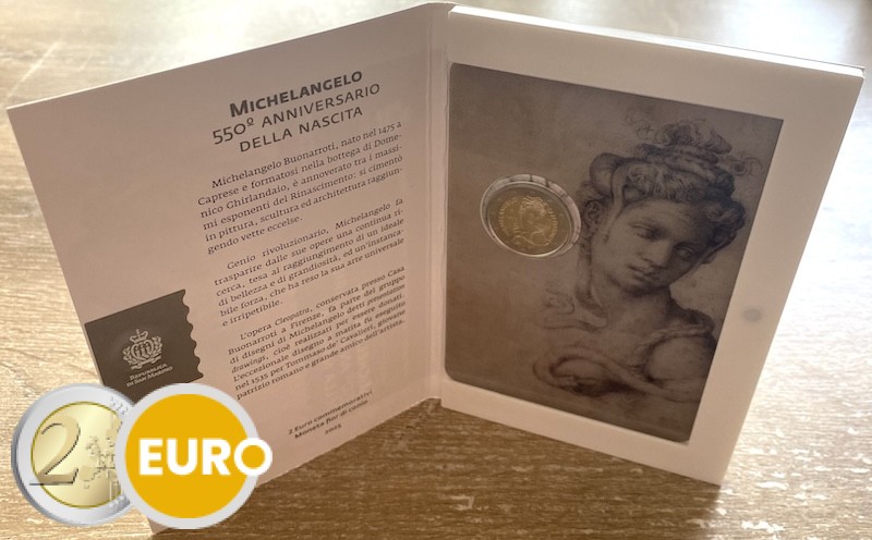 2 euros Saint-Marin 2025 - Michel-Ange Michelangelo BU FDC