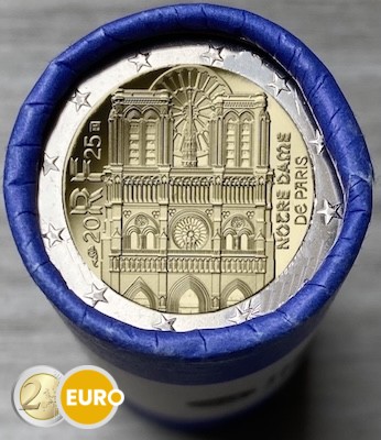 Rouleau 2 euros France 2025 - Notre Dame de Paris BU FDC