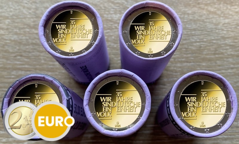 Rouleaux 2 euros Allemagne 2025 - ADFGJ Unité allemande