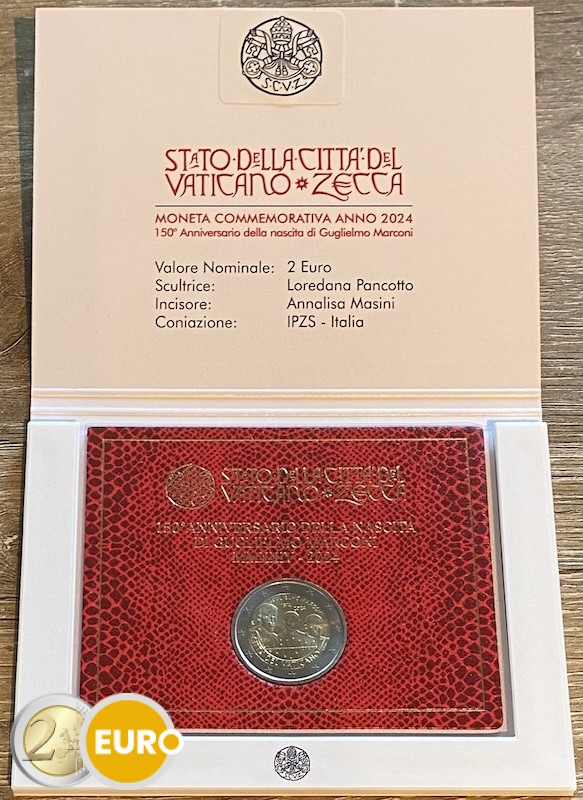2 euros Vatican 2024 - Marconi BU FDC