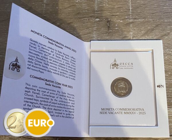 2 euros Vatican 2025 - Sede Vacante BU FDC