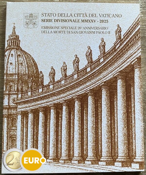 Série euro BU FDC Vatican 2025 + 5 euros Jean-Paul II