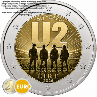 2 euro Ierland 2026 - 50 jaar U2 UNC