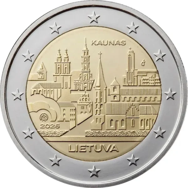2 euros Lituanie 2026 - Ville de Kaunas UNC