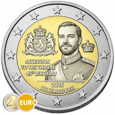 2 euros Luxembourg 2026 - Accession au trône Guillaume UNC