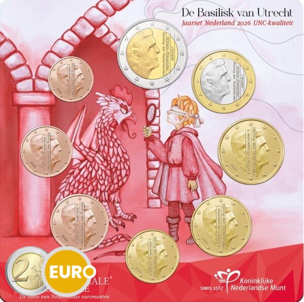Série euro UNC Pays-Bas 2026 Basilic d'Utrecht