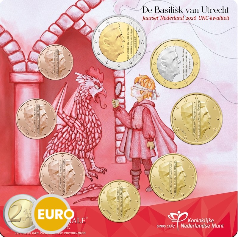 Série euro UNC Pays-Bas 2026 Basilic d'Utrecht