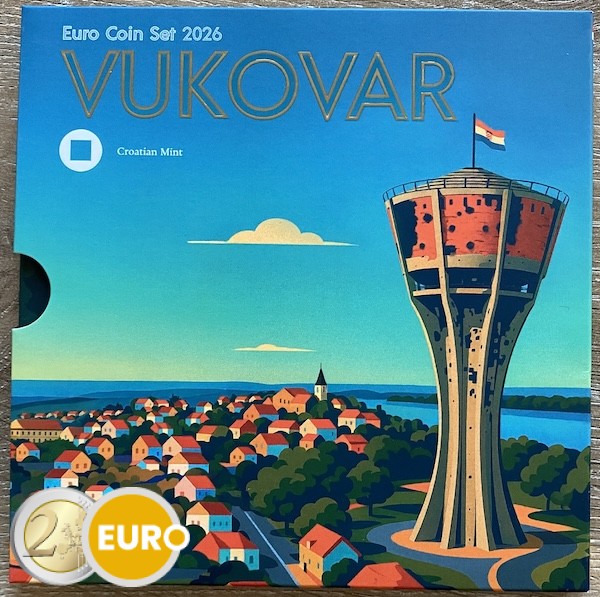 Euro set BU FDC Kroatië 2026 Vukovar