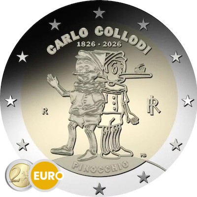 2 euros Italie 2026 - Carlo Collodi Pinocchio UNC