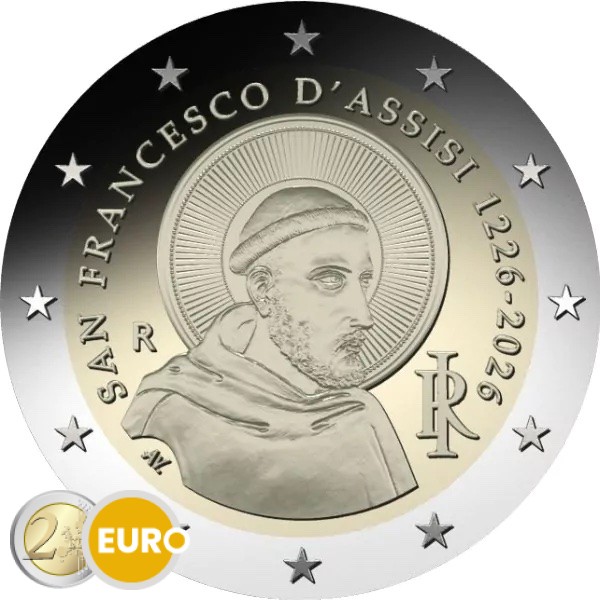 2 euros Italie 2026 - François d’Assise UNC