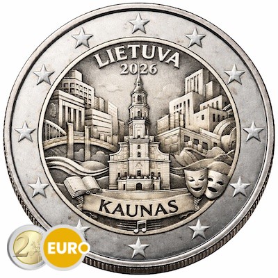 2 euros Lituanie 2026 - Ville de Kaunas UNC