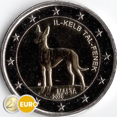 2 euros Malte 2026 - Chien pharaon UNC