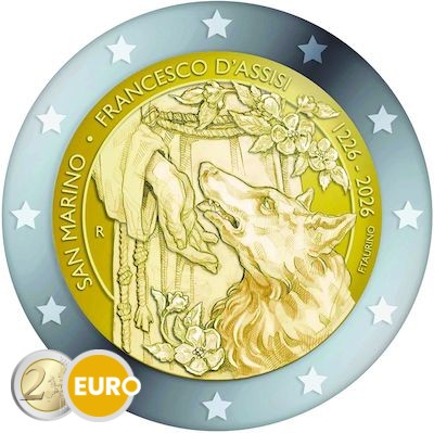 2 euros Saint-Marin 2026 - François d’Assise BE Polissage inversé