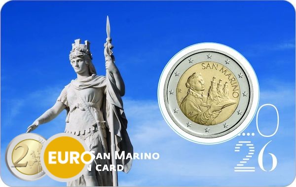 2 euros Saint-Marin 2026 - Saint Marin BU FDC Coincard Statue de la liberté