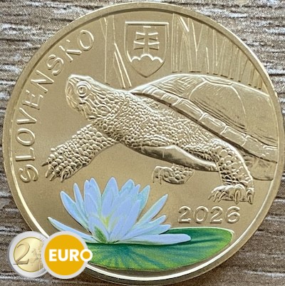 5 euros Slovaquie 2026 - Tortue d'étang européenne UNC