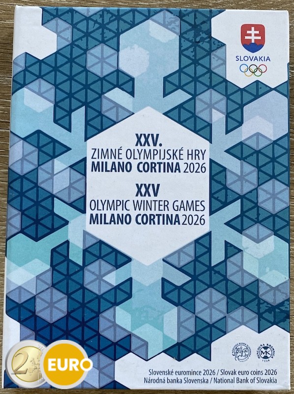 Série euro BE Proof Slovaquie 2026 - Jeux olympiques d'hiver Milan et Cortina