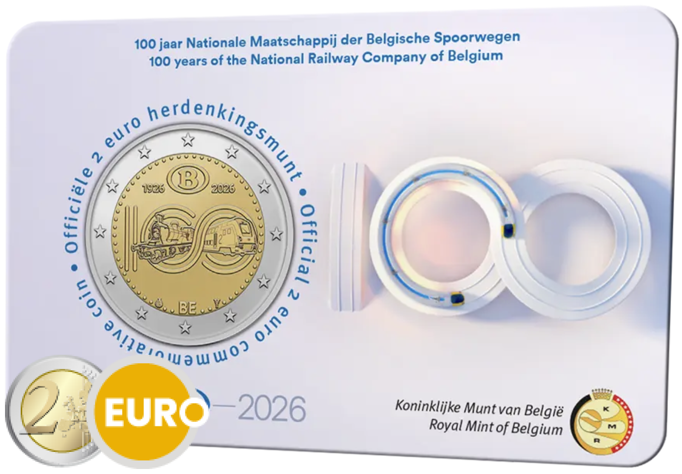 2 euros Belgique 2026 - SNCB BU FDC Coincard NL