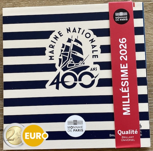 Série euro BU FDC France 2026 Marine nationale