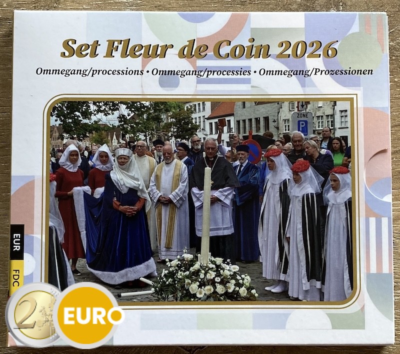 Série euro BU FDC Belgique 2026 Ommegang - Processions