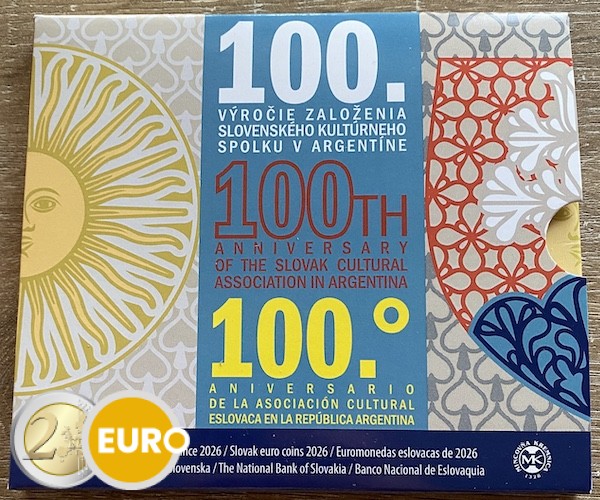 Série euro BU FDC Slovaquie 2026 - Association culturelle slovaque en Argentine