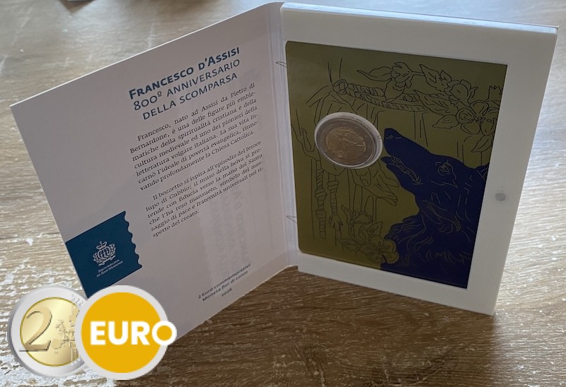 2 euros Saint-Marin 2026 - François d’Assise BU FDC
